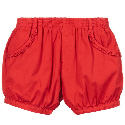 Catimini-Red Cotton Shorts | Childrensalon Outlet
