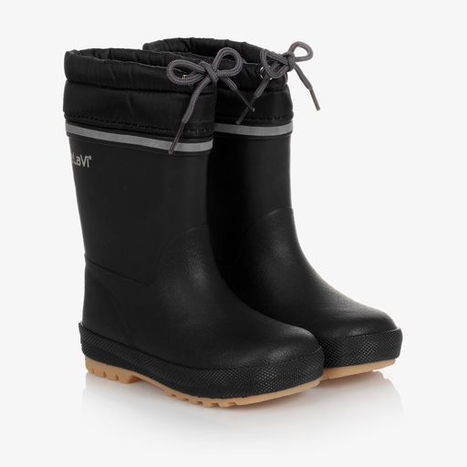 CeLaVi-Black Rubber Rain Boots | Childrensalon Outlet