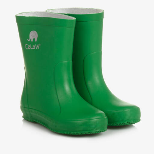 CeLaVi-Boys Green Waterproof Boots | Childrensalon Outlet