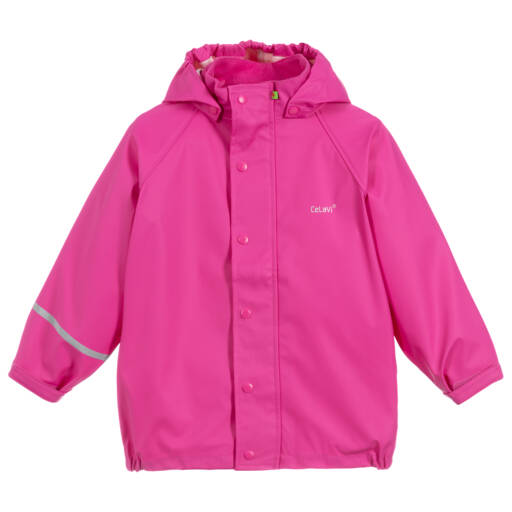 CeLaVi-Girls Pink Waterproof Jacket | Childrensalon Outlet