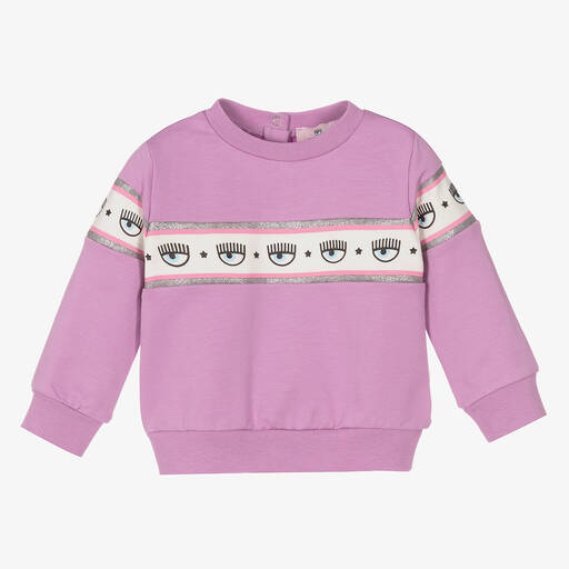 Chiara Ferragni Kids-Violettes Baby Sweatshirt (M) | Childrensalon Outlet