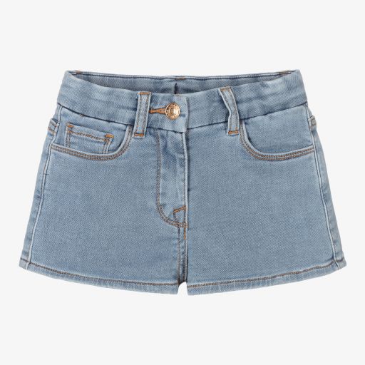 Chiara Ferragni Kids-Blaue Jerseyshorts mit Häkeldetails | Childrensalon Outlet