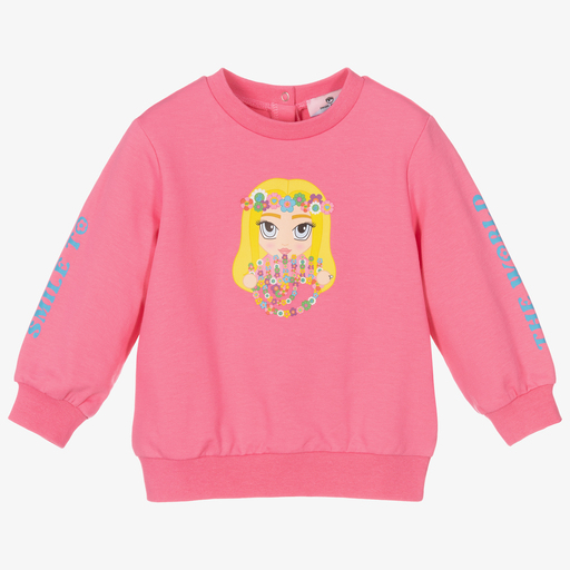 Chiara Ferragni Kids-Girls Pink Logo Sweatshirt | Childrensalon Outlet
