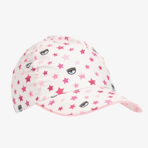 Chiara Ferragni Kids-Girls White Eyestar Cap | Childrensalon Outlet