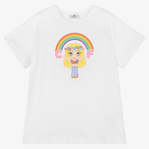 Chiara Ferragni Kids-Weißes Mascotte T-Shirt (M) | Childrensalon Outlet