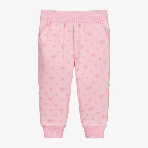 Chiara Ferragni Kids-Pink Logo Jersey Joggers | Childrensalon Outlet