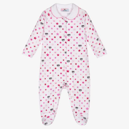 Chiara Ferragni Kids-Pyjama blanc en coton | Childrensalon Outlet