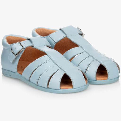 Children's Classics-Blue Leather Sandals | Childrensalon Outlet