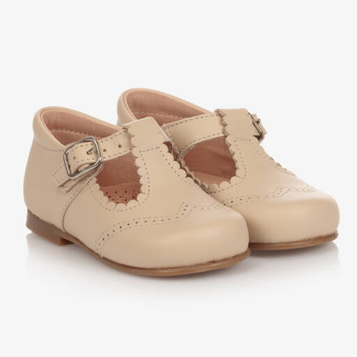 Children's Classics-Deep Ivory Leather Shoes | Childrensalon Outlet