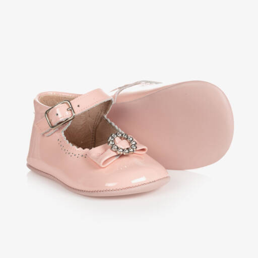 Children's Classics-Розовые кожаные пинетки | Childrensalon Outlet