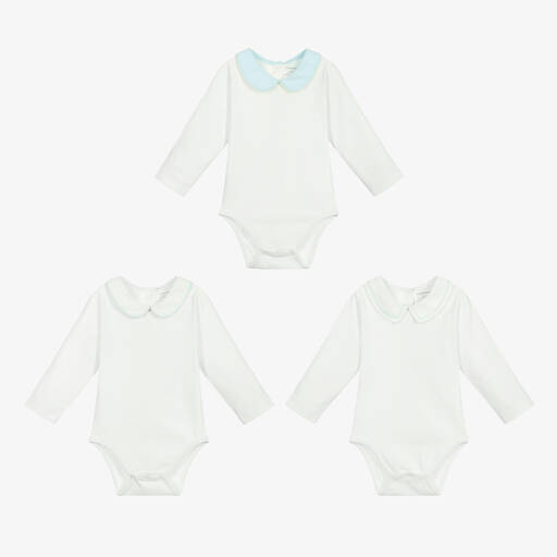 Childrensalon Essentials-White Organic Cotton Bodysuits (3 Pack) | Childrensalon Outlet