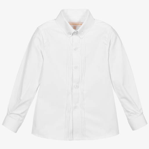 Childrensalon Occasions-Boys Classic White Dress Shirt | Childrensalon Outlet