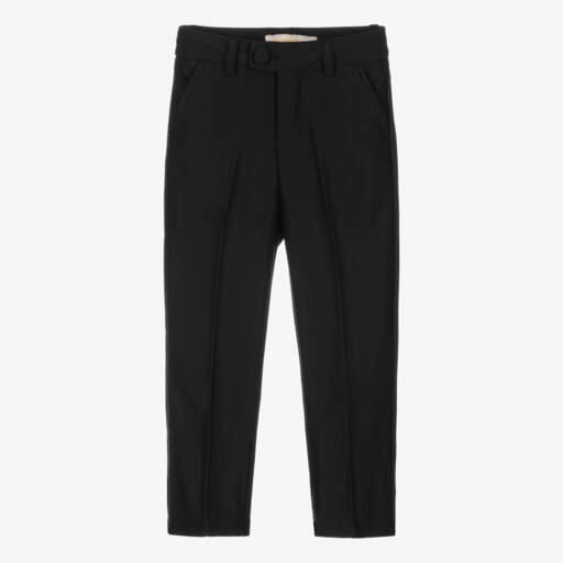Childrensalon Occasions-Boys Elegant Black Slacks | Childrensalon Outlet