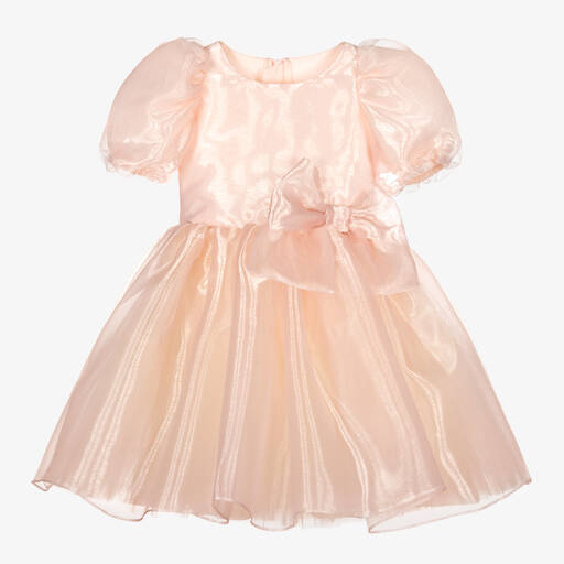 Childrensalon Occasions-Girls Pink Organza Dress | Childrensalon Outlet