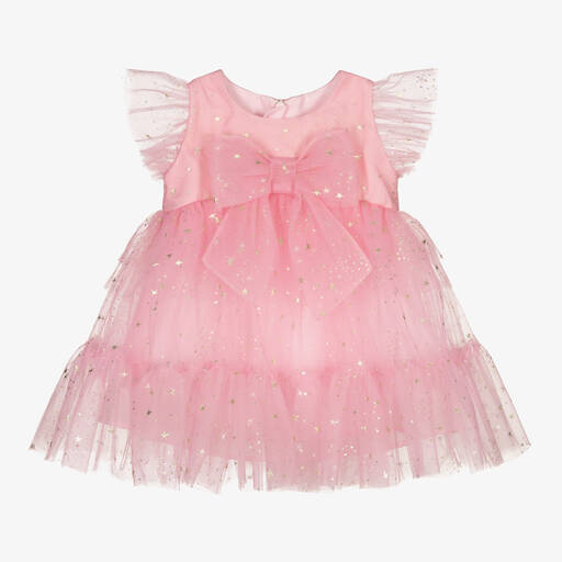 Childrensalon Occasions-Robe rose en tulle à étoiles pour fille | Childrensalon Outlet