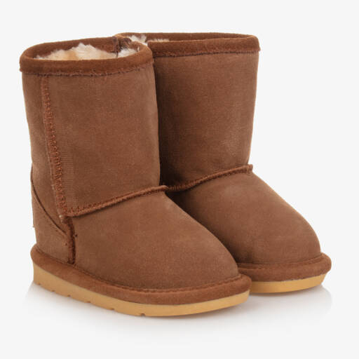 Chipmunks-Girls Tan Suede Leather Boots | Childrensalon Outlet