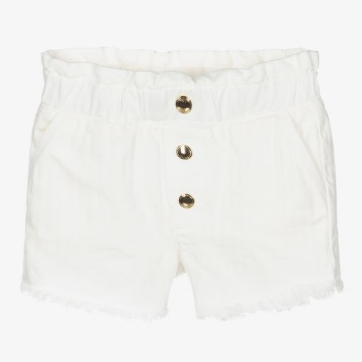 Chloé-Baby Girls Ivory Cotton Shorts | Childrensalon Outlet