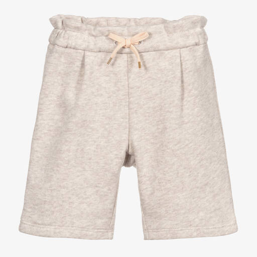 Chloé-Pantalon beige en jersey de coton | Childrensalon Outlet