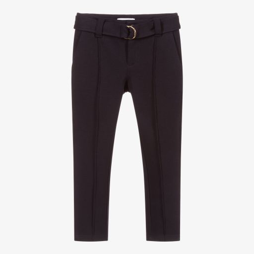 Chloé-Синие трикотажные брюки | Childrensalon Outlet