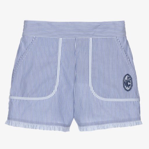 Chloé-Gestreifte Shorts in Blau und Weiß | Childrensalon Outlet