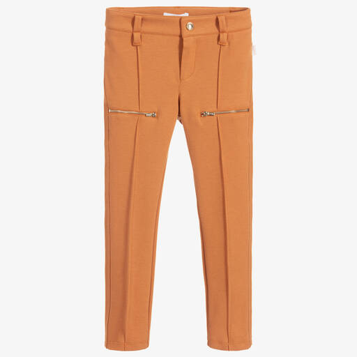Chloé-Brown Milano Jersey Trousers | Childrensalon Outlet