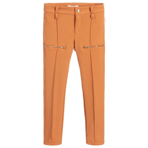 Chloé-Brown Milano Jersey Trousers | Childrensalon Outlet