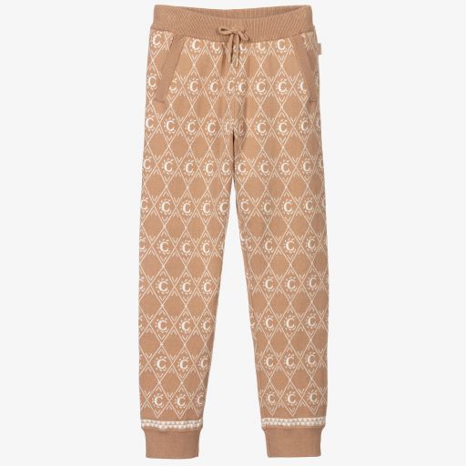 Chloé-Бежевые трикотажные джоггеры для девочек | Childrensalon Outlet
