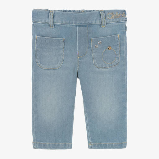 Chloé-Girls Blue Denim Jeans | Childrensalon Outlet
