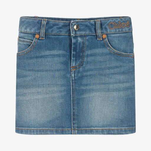 Chloé-Blauer Jeans-Minirock für Mädchen | Childrensalon Outlet