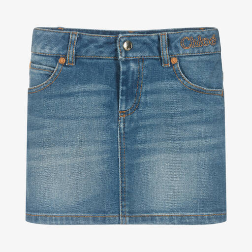 Chloé-Mini-jupe en denim fille | Childrensalon Outlet