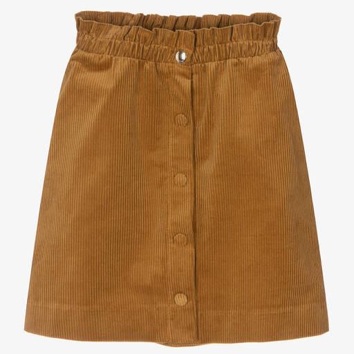 Chloé-Girls Brown Corduroy Skirt  | Childrensalon Outlet