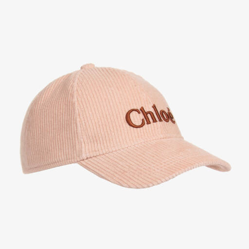 Chloé-Розовая вельветовая кепка для девочек | Childrensalon Outlet