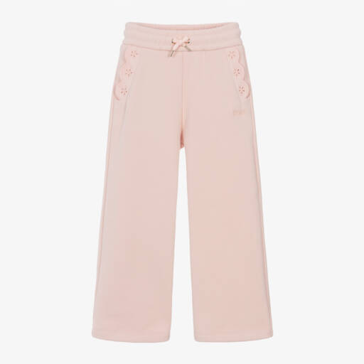 Chloé-بنطلون رياضي بأرجل واسعة لون زهري للبنات | Childrensalon Outlet