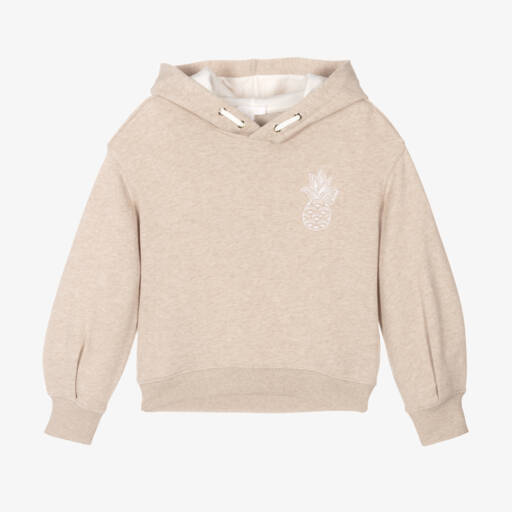 Chloé-Girls Cozy Beige Cotton Sweatshirt | Childrensalon Outlet