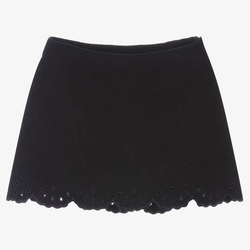 Chloé-تنورة مزيج صوف لون كحلي | Childrensalon Outlet