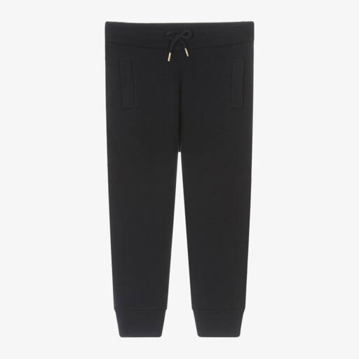 Chloé-بنطلون رياضي صوف وقطن محبوك لون أزرق للبنات | Childrensalon Outlet