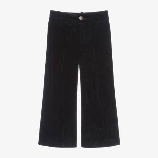 Chloé-بنطلون بأرجل وسعة كوردروي لون كحلي للبنات | Childrensalon Outlet