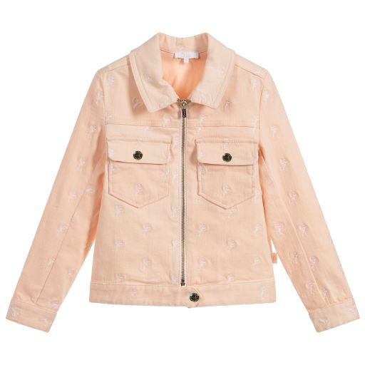 Chloé-Girls Pink Cotton Drill Jacket | Childrensalon Outlet