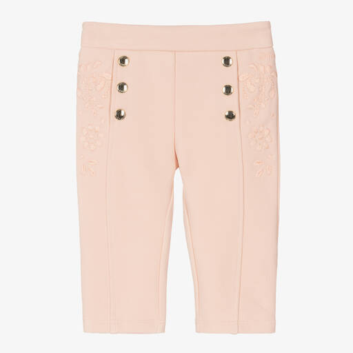 Chloé-Rosa Baumwollhose mit Stickerei | Childrensalon Outlet