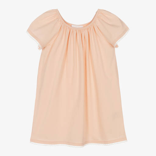 Chloé-Girls Pink Cotton Nightdress  | Childrensalon Outlet