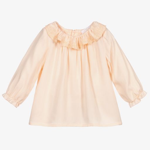 Chloé-Розовая блузка с вышивкой для девочек | Childrensalon Outlet