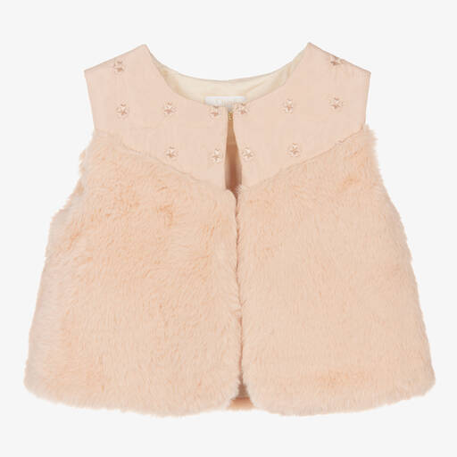 Chloé-Veste sans manches rose Fille | Childrensalon Outlet