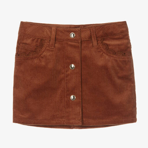 Chloé-Girls Tan Brown Corduroy Skirt | Childrensalon Outlet