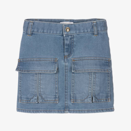 Chloé-Girls Trendy Blue Denim Skirt | Childrensalon Outlet