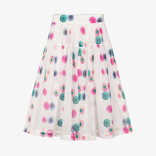 Chloé-Girls White Organic Cotton Fusion Skirt | Childrensalon Outlet