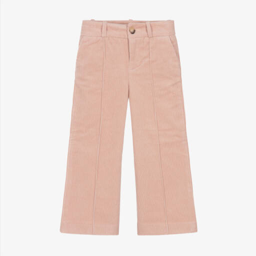 Chloé-Girls Wide-Leg Pink Corduroy Trousers | Childrensalon Outlet