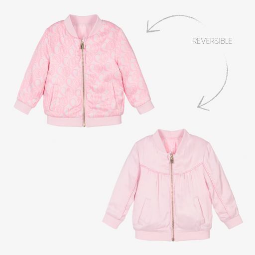 Chloé-Pink Satin Reversible Jacket | Childrensalon Outlet