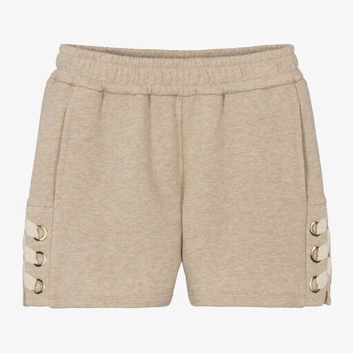 Chloé-Teen Girls Beige Cotton Eyelet Shorts | Childrensalon Outlet