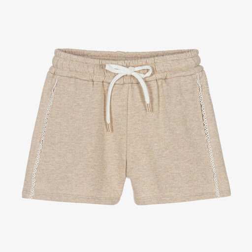 Chloé-Short beige à liseré dentelle ado | Childrensalon Outlet