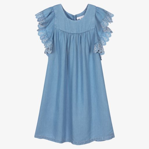 Chloé-Teen Girls Blue Chambray Dress | Childrensalon Outlet